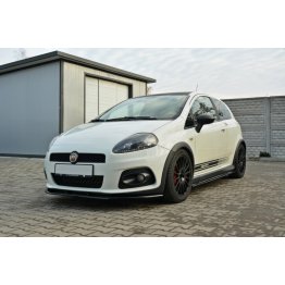 Накладка сплиттер на передний бампер вариант 2 на Fiat Grande Punto Abarth